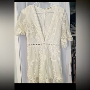 White lace romper. Worn once